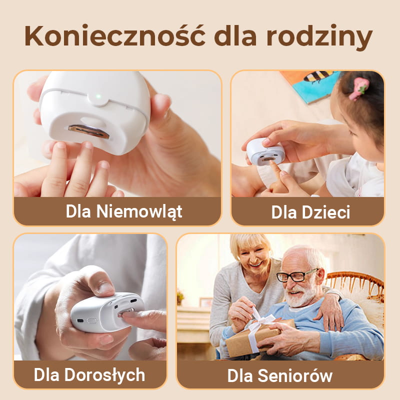 🔥2 w 1 Zmotoryzowane, polerowane automatyczne obcinaczki do paznokci🥳