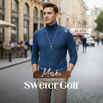 🔥Męski sweter Premium w jednolitym kolorze