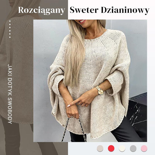 Elegancki sweter damski z dzianiny z pelerynką⚡⚡