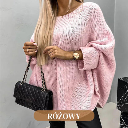 Elegancki sweter damski z dzianiny z pelerynką⚡⚡