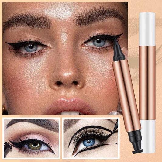 🔥Kup 2 i otrzymaj 1 gratis🔥Dwustronny eyeliner z trójkątną blokadą Szybkoschnący, długotrwały, wodoodporny eyeliner bez smug.