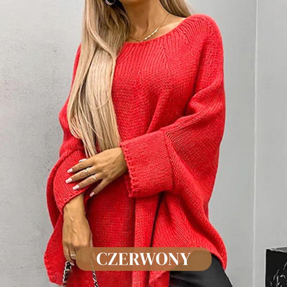 Elegancki sweter damski z dzianiny z pelerynką⚡⚡