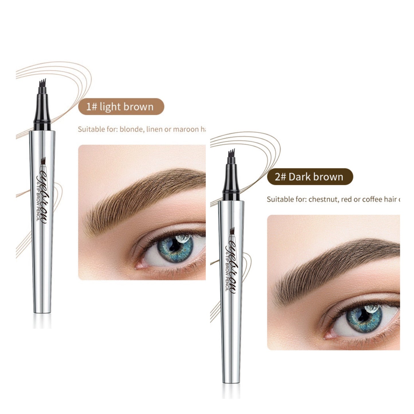 💟Kup 1 i otrzymaj 1 za darmo 💟-3D Wodoodporny ołówek do tatuażu Microblading 4 Fork Tip