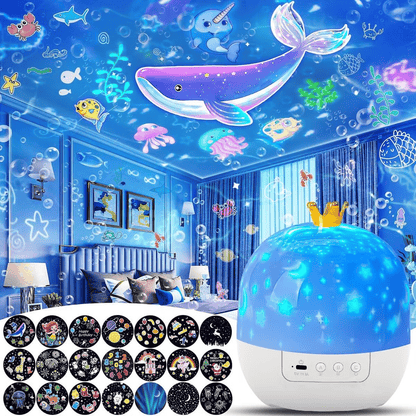 🎃👻OSTATNIE DNI PROMOCJI – 50% RABATU💜Projektorowa lampka nocna dla dzieci 15 zestawów filmów🔋Ładowanie typu C
