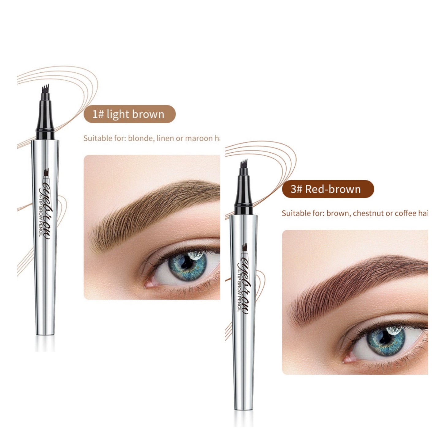 💟Kup 1 i otrzymaj 1 za darmo 💟-3D Wodoodporny ołówek do tatuażu Microblading 4 Fork Tip