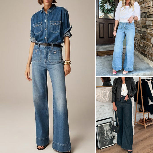 【M-4XL】👖 Dżinsy z szerokimi nogawkami o szerokości siedmiu dziesiątych