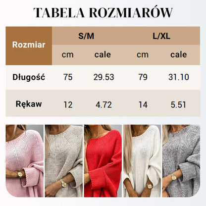 Elegancki sweter damski z dzianiny z pelerynką⚡⚡