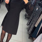 Elegancka sukienka z bufiastymi rękawami
