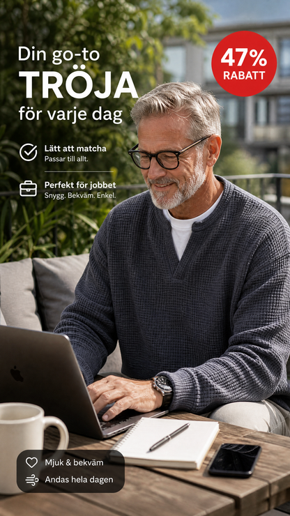 🎁Ett måste👕Strukturerad waffeltröja för män