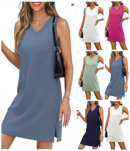 👗 Damska mini sukienka z dekoltem w szpic