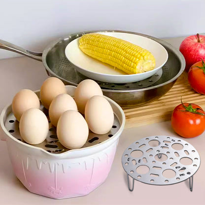 🔥Srebrny ruszt do gotowania na parze ze stali nierdzewnej z podstawką