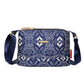 Damska torba crossbody z nadrukiem i wieloma kieszeniami