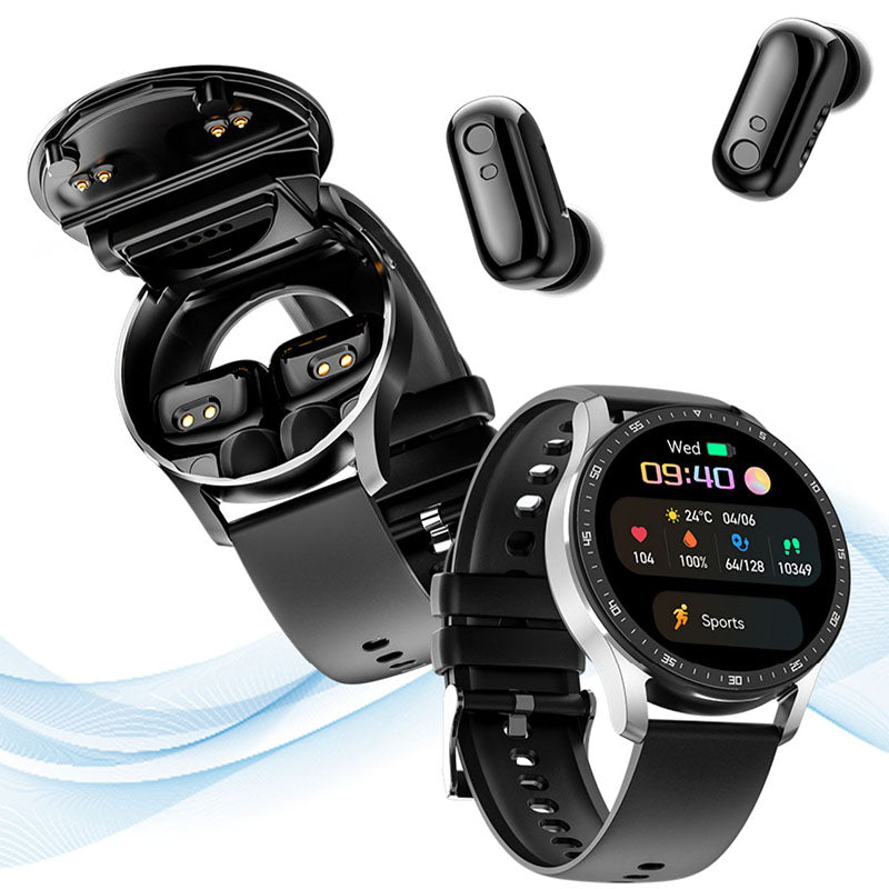 Smartwatch 2 w 1 ze słuchawkami dousznymi