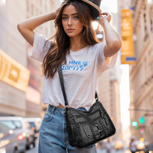 👜Damska torebka z miękkiej skóry PU w stylu vintage