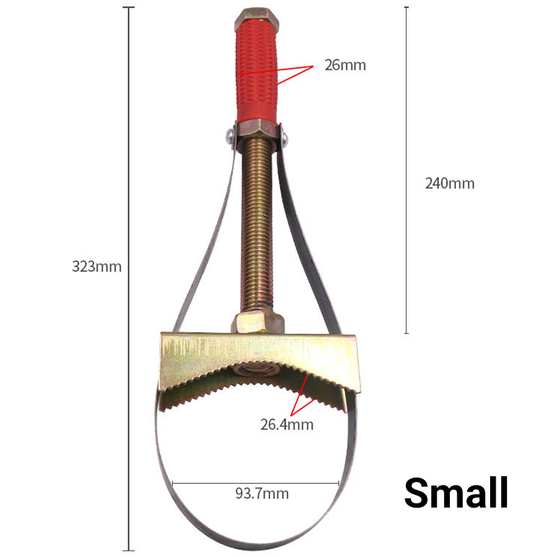 Klucz do filtra oleju samochodowego z regulowaną stalową opaską