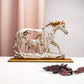 🐎Statuetka galopującego konia z kamienną figurką kucyka🐴