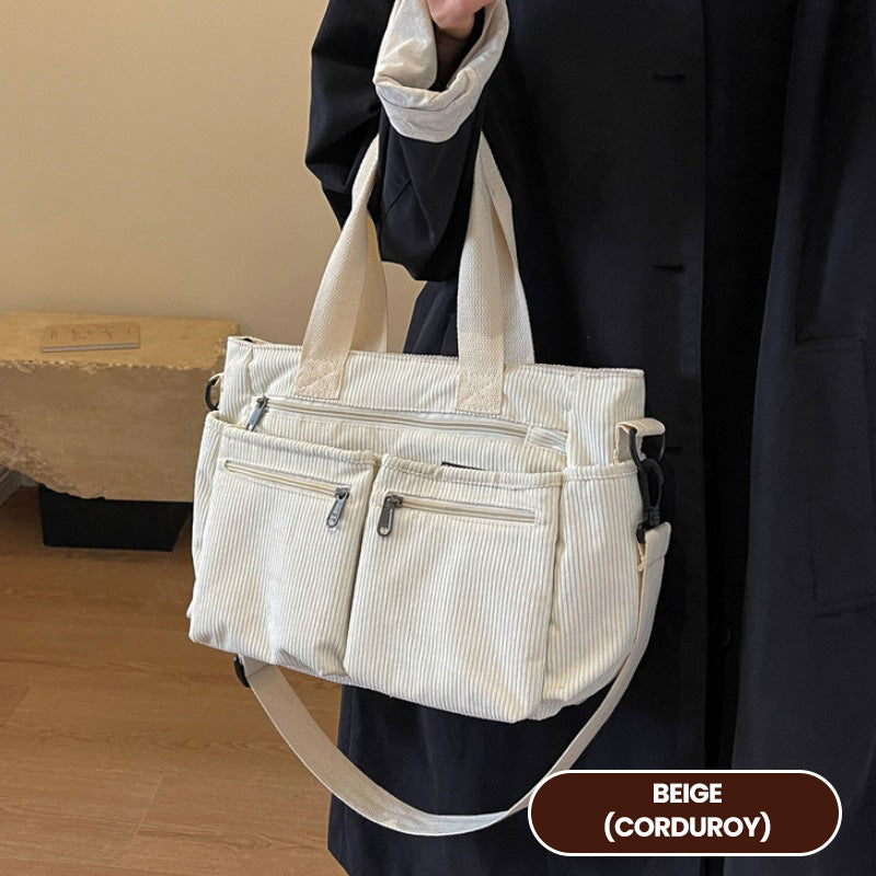 2024 New ultra-light casual large capacity retro shoulder bag