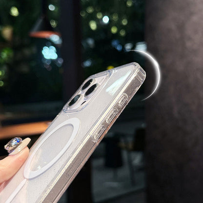 Etui na telefon Sparkling Magnetic Clear - wsparcie dla bezprzewodowego ładowania