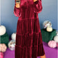 🔥Noworoczna wyprzedaż 🔥2025 Damska świąteczna aksamitna sukienka z dekoltem w szpic