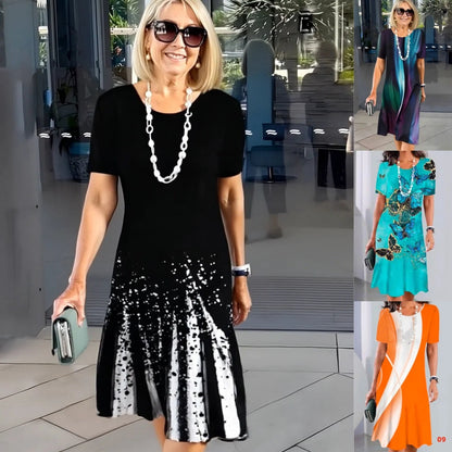 【S-4XL】👗Damska sukienka plisowana w kolorowe bloki