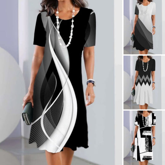 🔥✨Luźna sukienka damska z nadrukiem