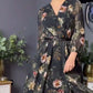 ✨Czarna sukienka damska z nadrukiem🤳