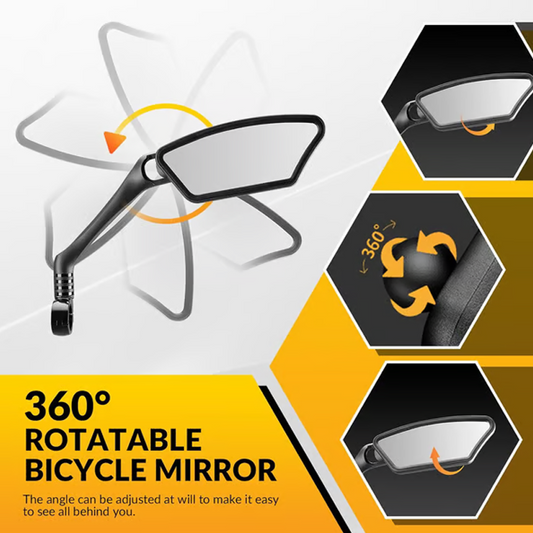 🔥Regulowane lusterko wsteczne rowerowe obracane o 360🚲🛵🏍️