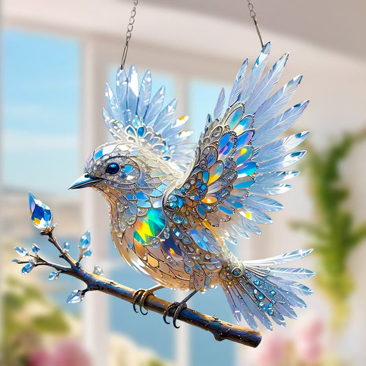 ⏰Kup 2, otrzymaj 1 GRATIS🔥🐦✨Kryształowe niebo niebieski ptak kolorowy ornament sztuki