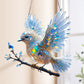 ⏰Kup 2, otrzymaj 1 GRATIS🔥🐦✨Kryształowe niebo niebieski ptak kolorowy ornament sztuki