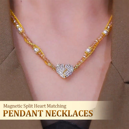 📿Magnetycznie dzielone serce pasujące naszyjniki💕