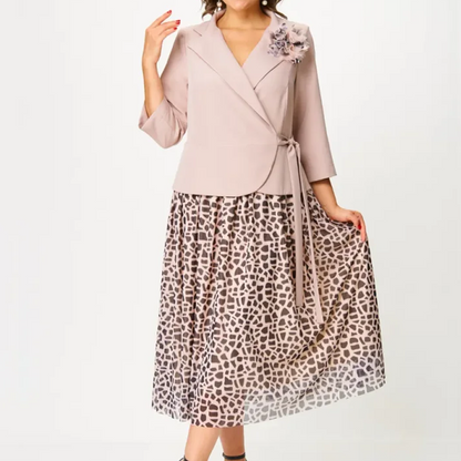 ✨Damski blezer i spódnica w kwiaty