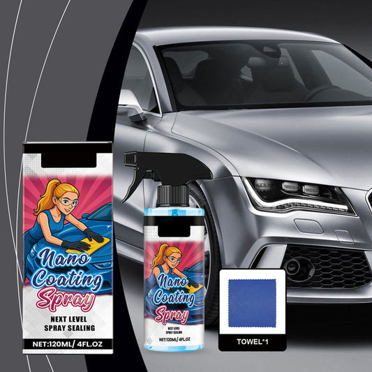 🚗✨ Spray do polerowania samochodów + ściereczka z mikrofibry ☀️🧽