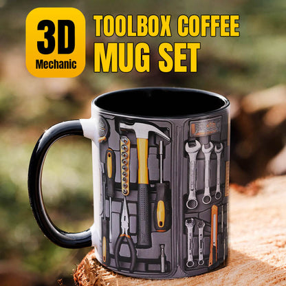 🔥☕️Zestaw kubków do kawy 3D Mechanic Toolbox