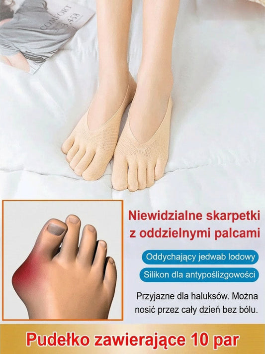 🔥Gorąca promocja🔥Unisex niewidoczne skarpetki korekcyjne z pięcioma palcami