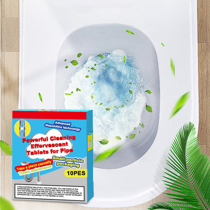 🔥 Intensywne czyszczenie · Efekt bąbelkowy! Silny środek do czyszczenia rur w postaci tabletek musujących – dogłębne usuwanie osadów i neutralizacja zapachów 🧼🚽