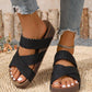 👡 50% ZNIŻKI! ☀️ Sandały na koturnie – z podwójnymi paskami i platformą, idealne do modnej letniej stylizacji 💃