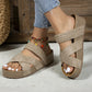 👡 50% ZNIŻKI! ☀️ Sandały na koturnie – z podwójnymi paskami i platformą, idealne do modnej letniej stylizacji 💃