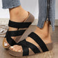 👡 50% ZNIŻKI! ☀️ Sandały na koturnie – z podwójnymi paskami i platformą, idealne do modnej letniej stylizacji 💃
