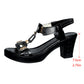 👡 Teraz z 40% rabatem! ✨ Damskie sandały na grubym obcasie z paskiem w kształcie litery T 💃