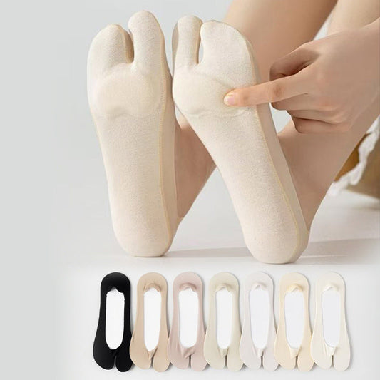 🧦💨 Oddychające skarpetki damskie z palcami – niewidoczne, ultralekkie, antypoślizgowe✅🩰