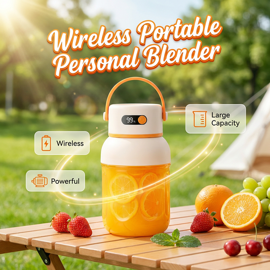 🍓 DZISIAJ 50% ZNIŻKI! Blend Anywhere – jedyny przenośny blender, który kruszy lód w 10 sekund.