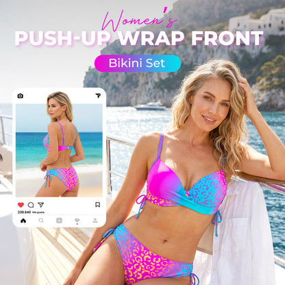 Zestaw bikini damskiego z push-upem z przodu