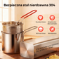 🔥 🍳 Wielofunkcyjna patelnia ze stali nierdzewnej 304 – na jednej patelni można smażyć, przyrumieniać, gotować i dusić🍟
