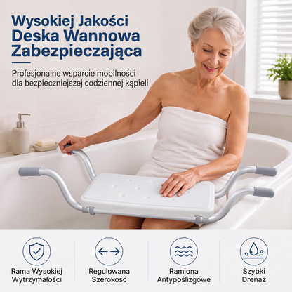 🛁Regulowana, antypoślizgowa deska do siedzenia do wanny🚿