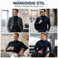 🔥50% 👕 Herrtröja med kort krage i premium mjölksilke – hög elasticitet, 3D-formad passform, mjuk, lättskött, nu till halva priset! ✨