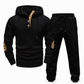 🔥Fri frakt✈️2-delat jacquard-träningsset för herrar – avslappnad hoodie med matchande joggingbyxor, bekvämt och snyggt för hösten och vintern 👕