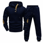 🔥Fri frakt✈️2-delat jacquard-träningsset för herrar – avslappnad hoodie med matchande joggingbyxor, bekvämt och snyggt för hösten och vintern 👕