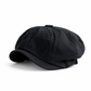 🧢 Vintage brittisk stil tidningspojkskeps för män och kvinnor, klassisk avslappnad flat cap, åttakantig basker
