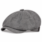 🧢 Vintage brittisk stil tidningspojkskeps för män och kvinnor, klassisk avslappnad flat cap, åttakantig basker