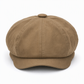 🧢 Vintage brittisk stil tidningspojkskeps för män och kvinnor, klassisk avslappnad flat cap, åttakantig basker